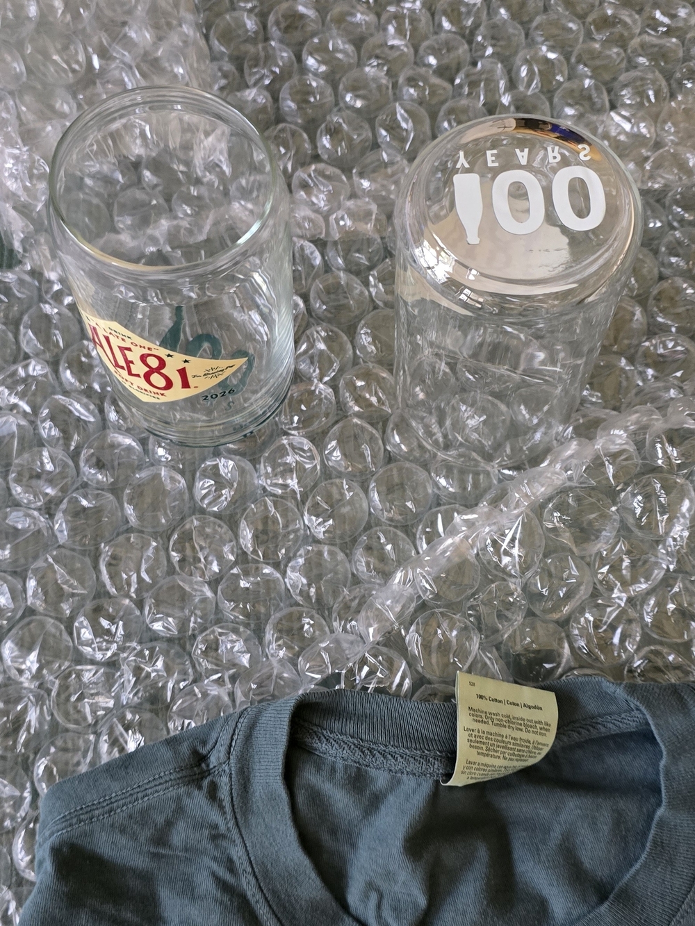 Ale81 100 Years Tee and (2) 100 Year can Glass